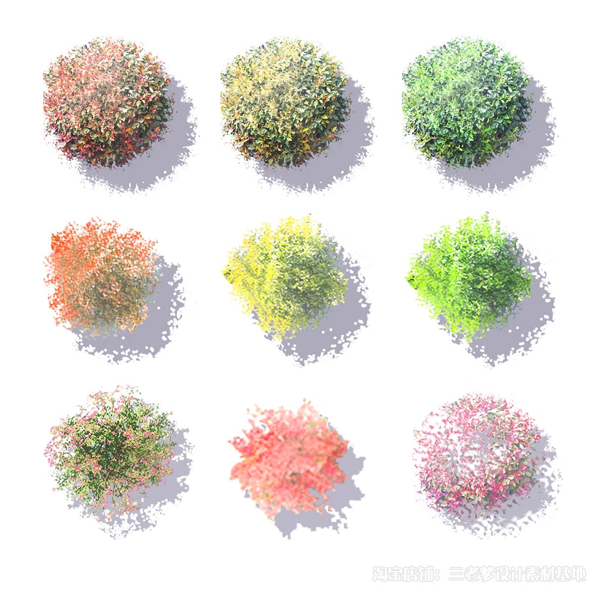 图片[8]-园林景观PS彩色总平面图案笔刷立面填充植物铺装psd分层设计素材-大怪兽分享