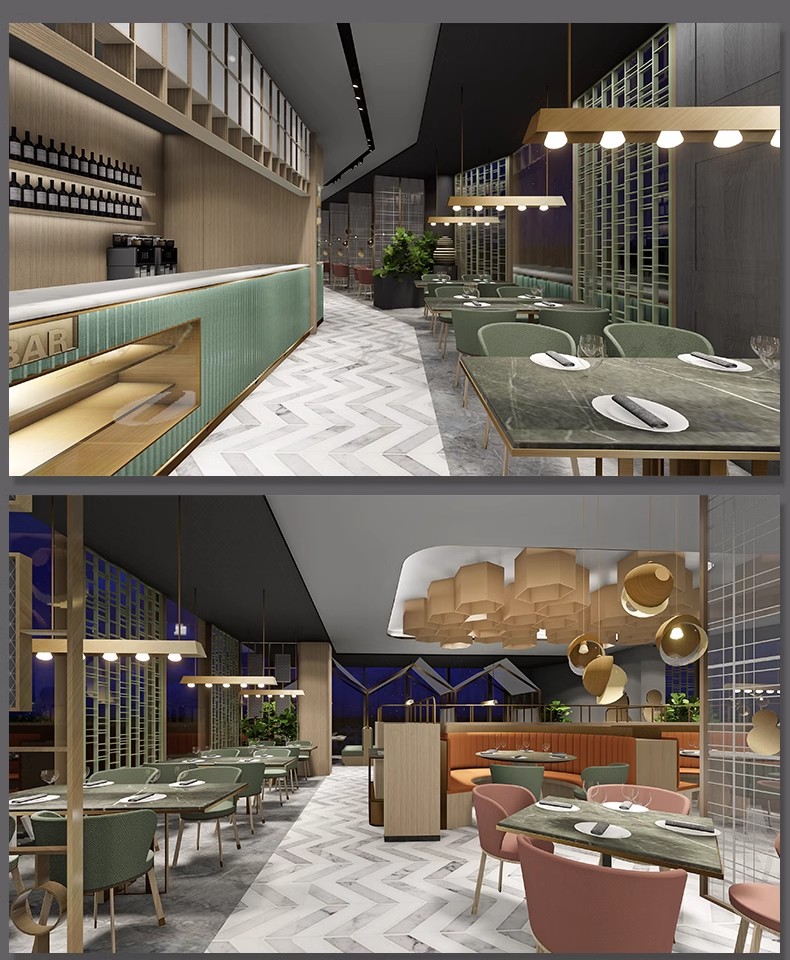 图片[7]-餐饮空间CAD施工图纸 3D模型效果图平面中式茶餐厅快餐饭店su全套-大怪兽分享
