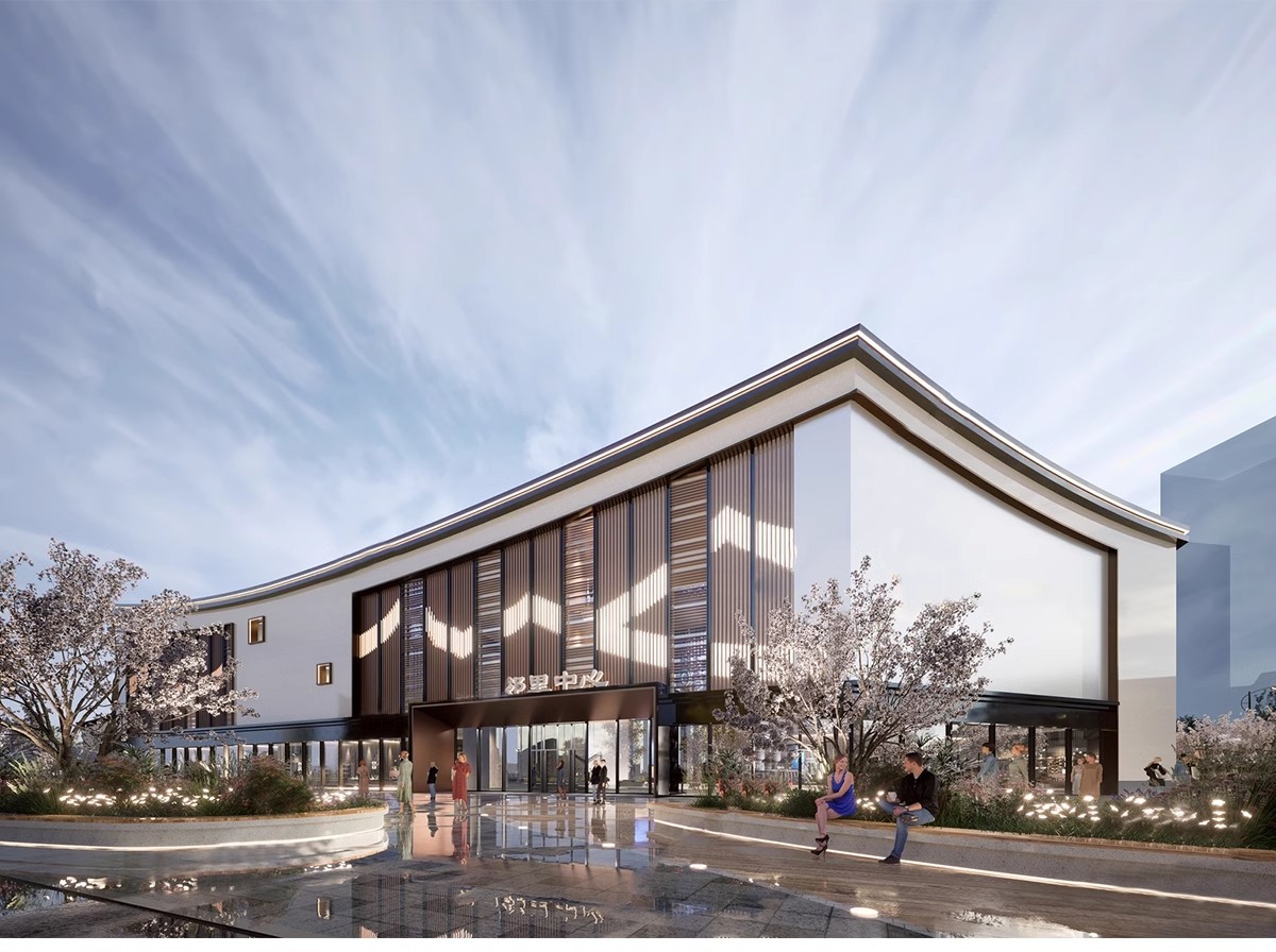 图片[9]-坡屋顶建筑SU模型公建文化展览馆服务中心新中式折线建筑草图大师-大怪兽分享