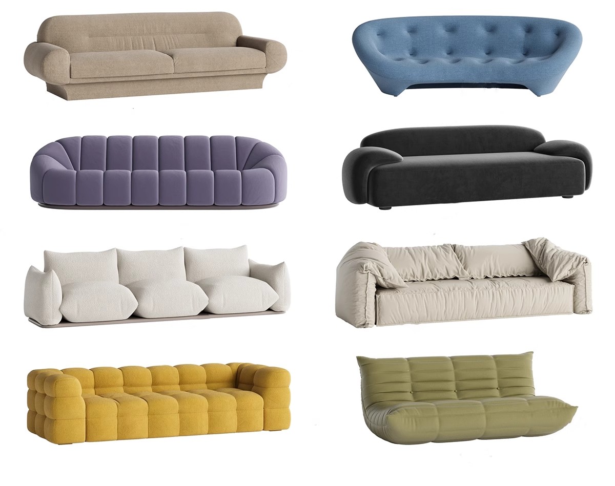 图片[9]-现代北欧沙发SU模型 客厅多人转角双人异形单人布艺沙发草图大师-大怪兽分享