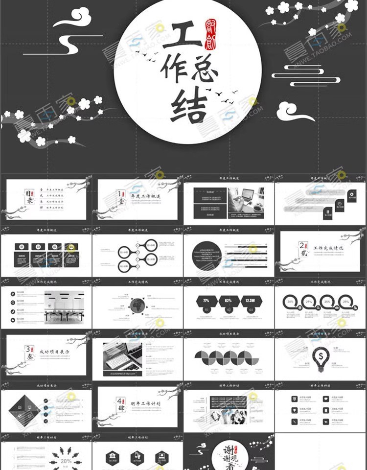 图片[7]-工作总结PPT模板 商务报告新年计划年终汇报总结简洁大气动态模版-大怪兽分享