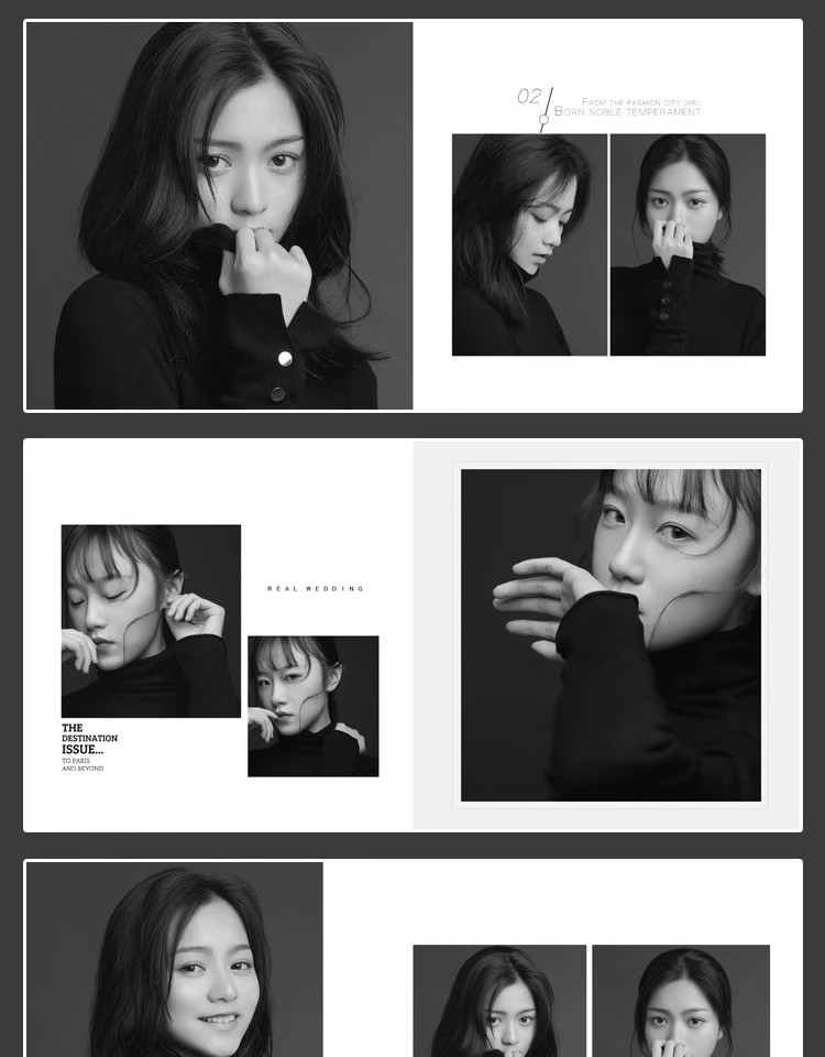 图片[8]-高端时尚黑白纯色个人艺术照写真相册影楼排版照片PSD模板素材-大怪兽分享
