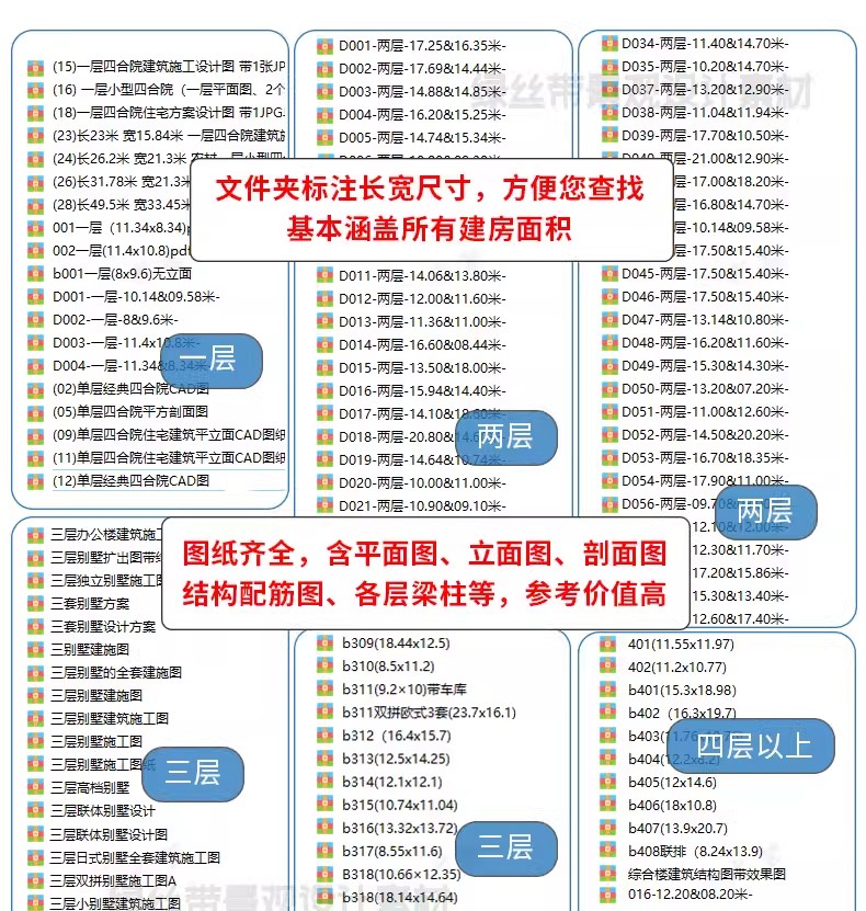 图片[9]-自建房别墅建筑新农村乡村效果施工图三层房屋结构设计图cad图纸-大怪兽分享