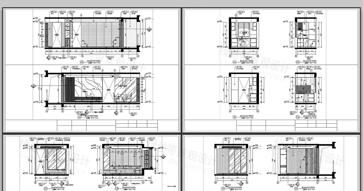 图片[9]-家装全案设计落地交付模板大平层物料表效果图全套整套CAD施工图-大怪兽分享
