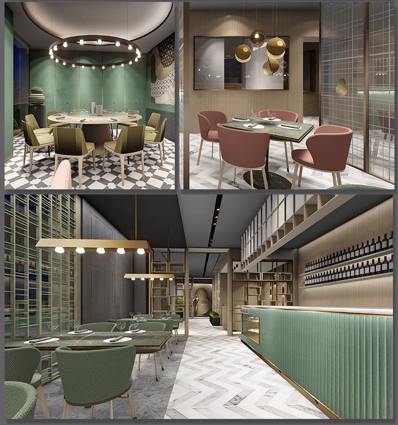 图片[8]-餐饮空间CAD施工图纸 3D模型效果图平面中式茶餐厅快餐饭店su全套-大怪兽分享