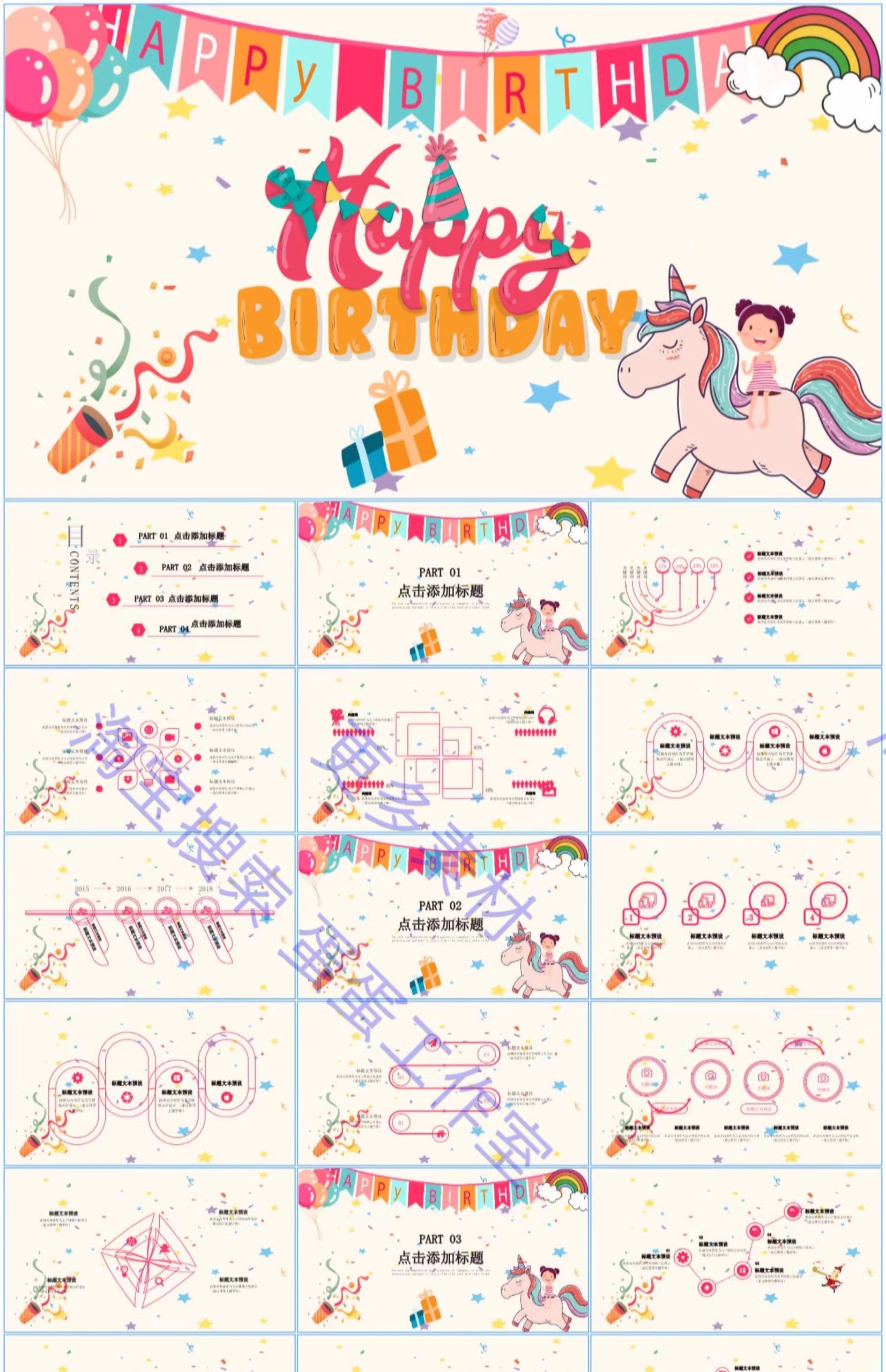 图片[9]-生日ppt模板员工聚会老人快乐祝寿儿童宝宝百日电子快闪相册制作-大怪兽分享