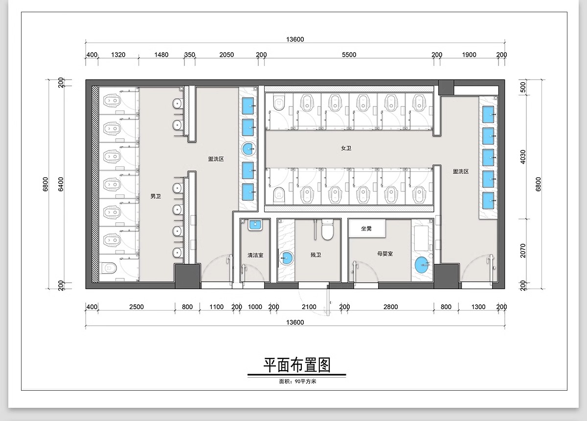 图片[8]-180套，厕所公厕建筑公共卫生间CAD施工图 户外洗手间平面布置方案布局图-大怪兽分享