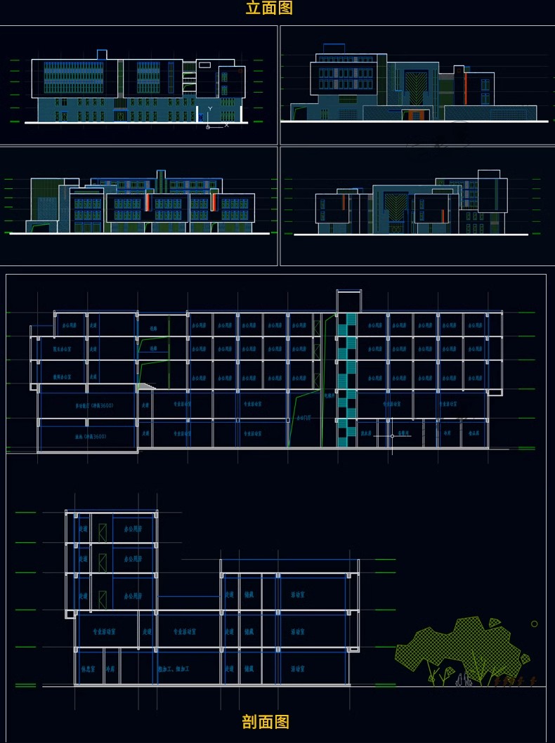 图片[9]-学校幼儿园建筑外观CAD施工图纸平面效果图 小学教学楼设计SU模型-大怪兽分享