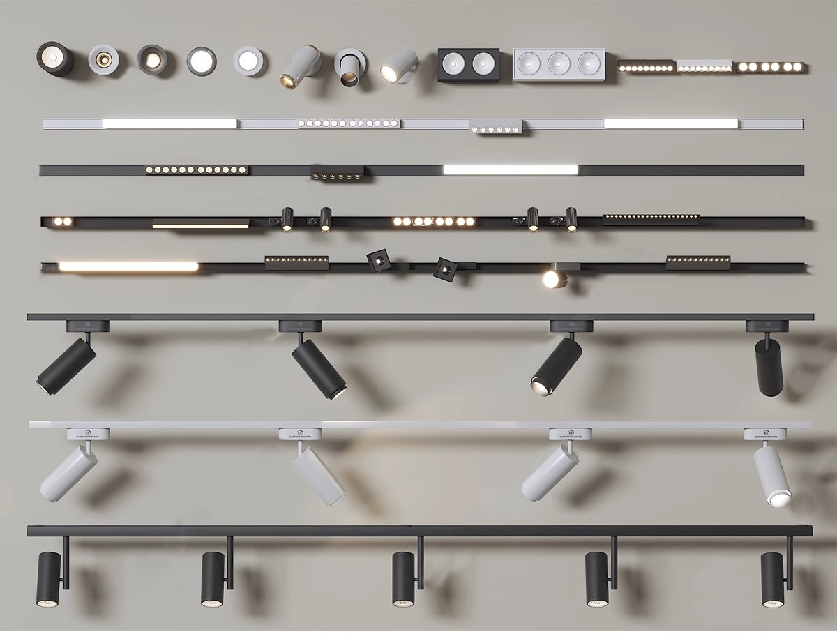 图片[10]-现代筒灯轨道射灯线条磁吸坎内嵌灯条双头舞台展示草图大师SU模型-大怪兽分享