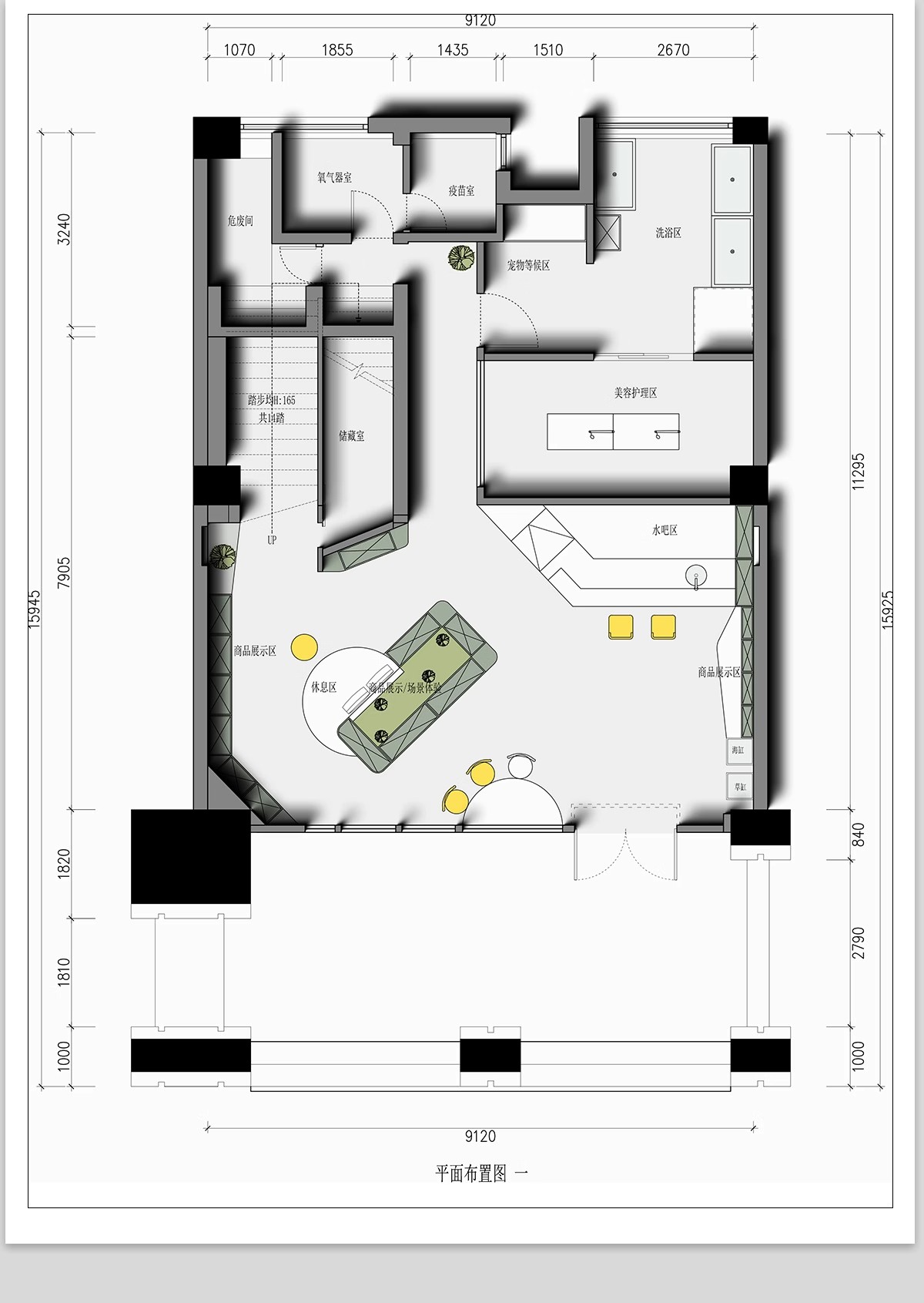 图片[9]-宠物店cad施工图纸 室内猫咖装修设计商店平面布置布局店铺效果图-大怪兽分享