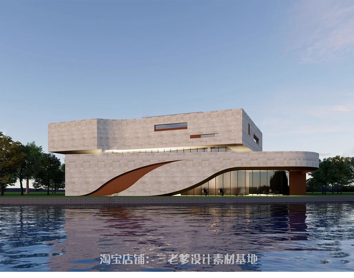 图片[10]-500套，文化展览博物馆建筑设计文体中心图书纪念馆方案文本SU模型PPT-大怪兽分享