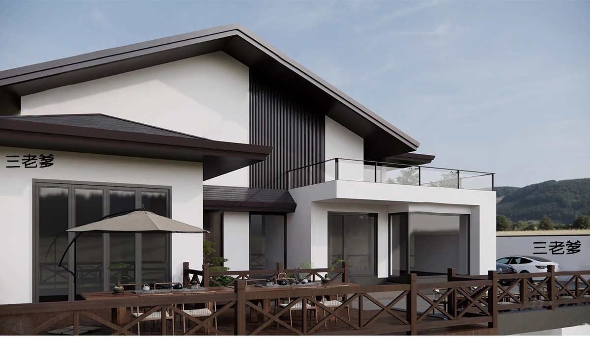图片[10]-坡屋顶建筑SU模型公建文化展览馆服务中心新中式折线建筑草图大师-大怪兽分享