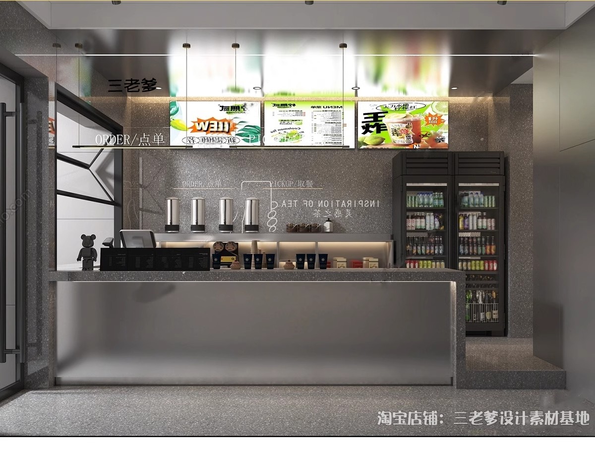 图片[10]-水吧台服务台SU模型现代餐饮酒吧咖啡厅奶茶店操作收银台草图大师-大怪兽分享