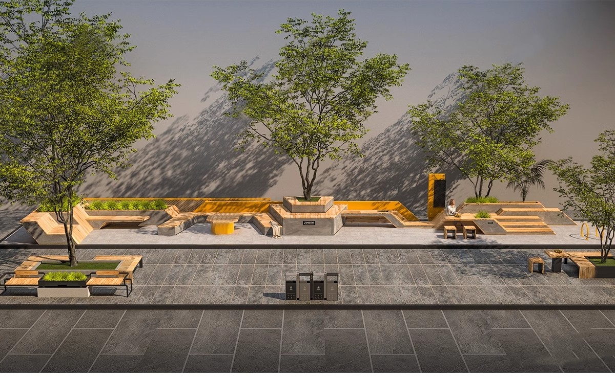 图片[10]-现代商业街广场景观座椅SU模型积木趣味种植树池坐凳小品草图大师-大怪兽分享