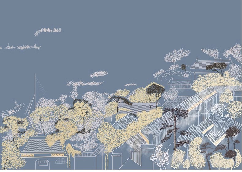 图片[34]-中式新中式壁画山水花鸟建筑背景墙壁纸装饰画高清材质SU贴图素材-大怪兽分享