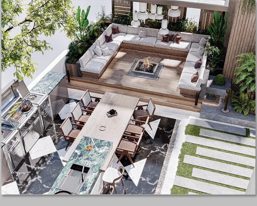 图片[27]-别墅庭院景观装修设计效果图片花园露台乡村户外院子CAD施工图纸-大怪兽分享