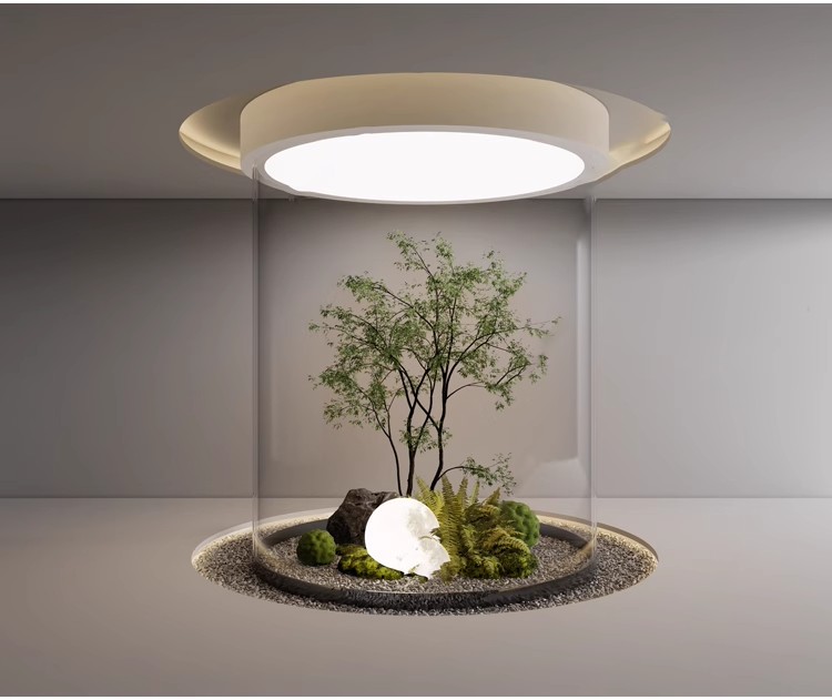 图片[29]-室内造景SU模型现代禅意新中式日式庭院小品别墅天井植物草图大师-大怪兽分享