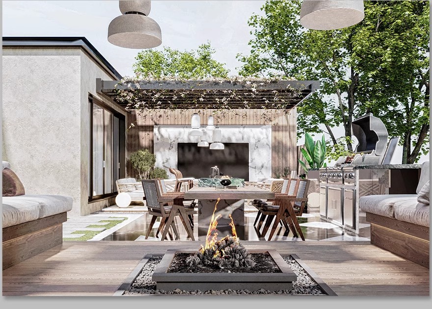 图片[31]-别墅庭院景观装修设计效果图片花园露台乡村户外院子CAD施工图纸-大怪兽分享