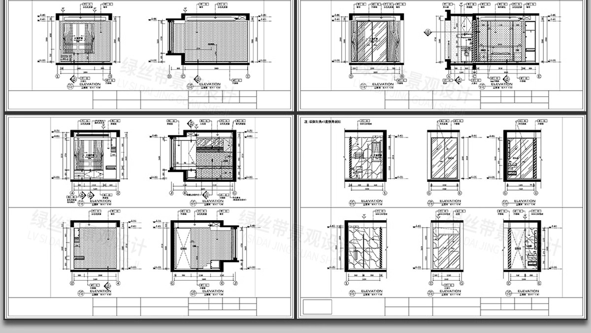 图片[10]-家装全案设计落地交付模板大平层物料表效果图全套整套CAD施工图-大怪兽分享