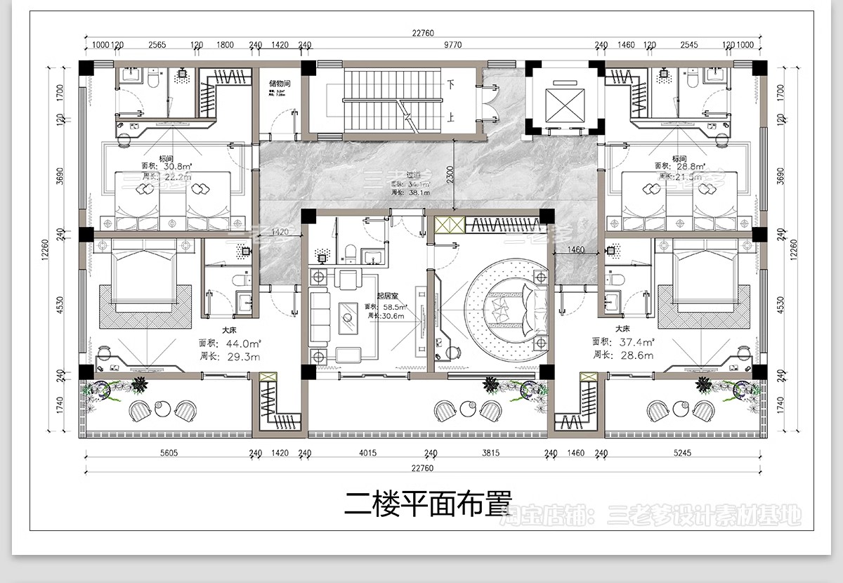 图片[9]-民宿平面布局方案CAD施工图纸 酒店客栈乡村改造装修设计工装图库-大怪兽分享