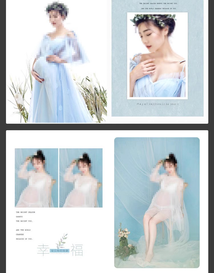 图片[9]-时尚孕妇准妈妈写真相册影楼排版孕妈照片摄影PSD模板设计素材-大怪兽分享