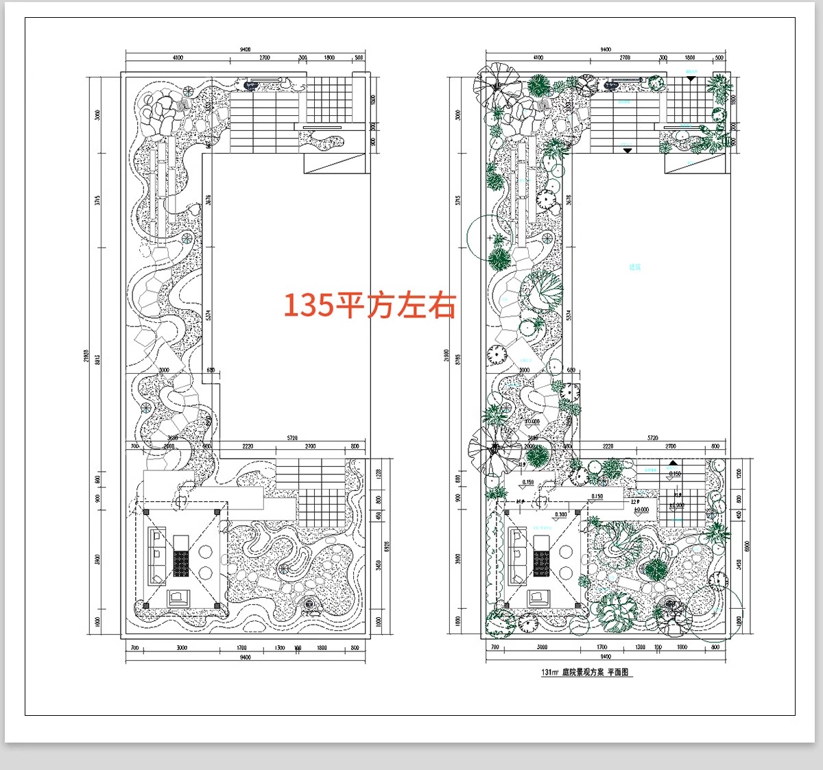 图片[8]-500套，别墅花园庭院设计方案CAD图库平面图植物园林景观施工图图例素材-大怪兽分享