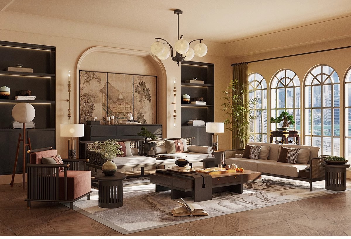 图片[11]-新中式风格SU模型室内家装客厅沙发家具餐桌椅卧室床草图大师素材-大怪兽分享