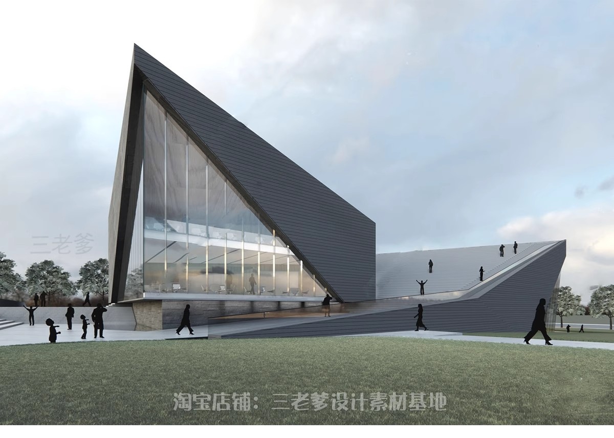图片[11]-500套，文化展览博物馆建筑设计文体中心图书纪念馆方案文本SU模型PPT-大怪兽分享