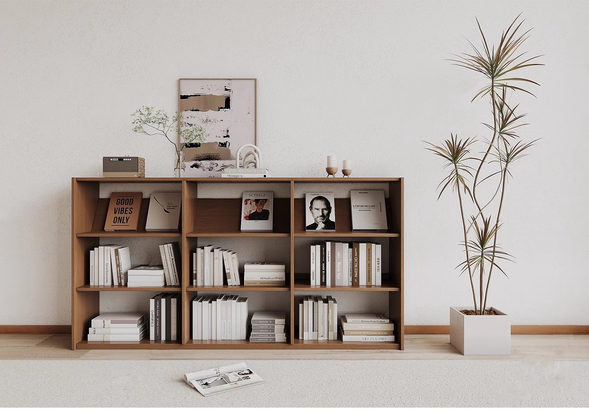 图片[11]-现代书架书柜木架置物架SU模型 创意工业风书吧书房设计草图大师-大怪兽分享