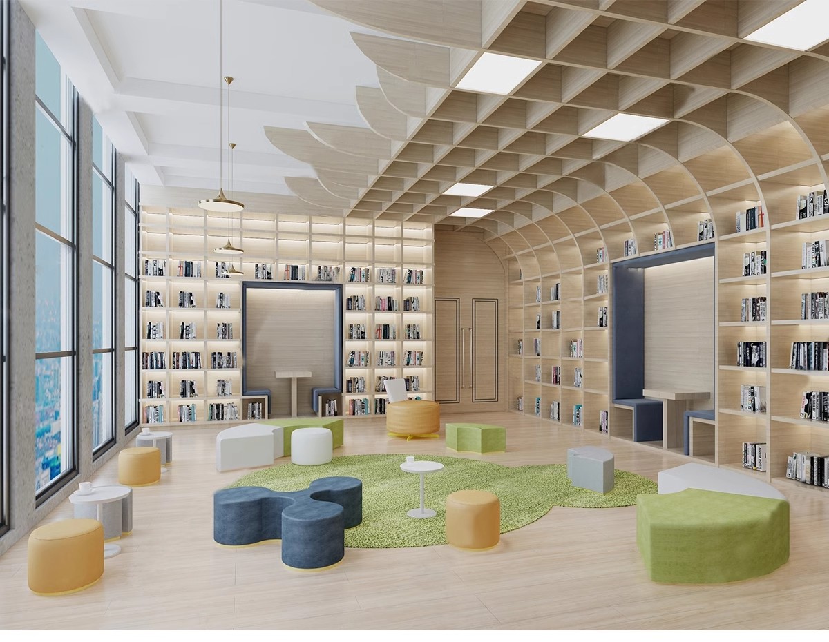 图片[11]-书吧SU模型 工业风书咖图书馆室内设计sketchup书店CAD施工图素材-大怪兽分享