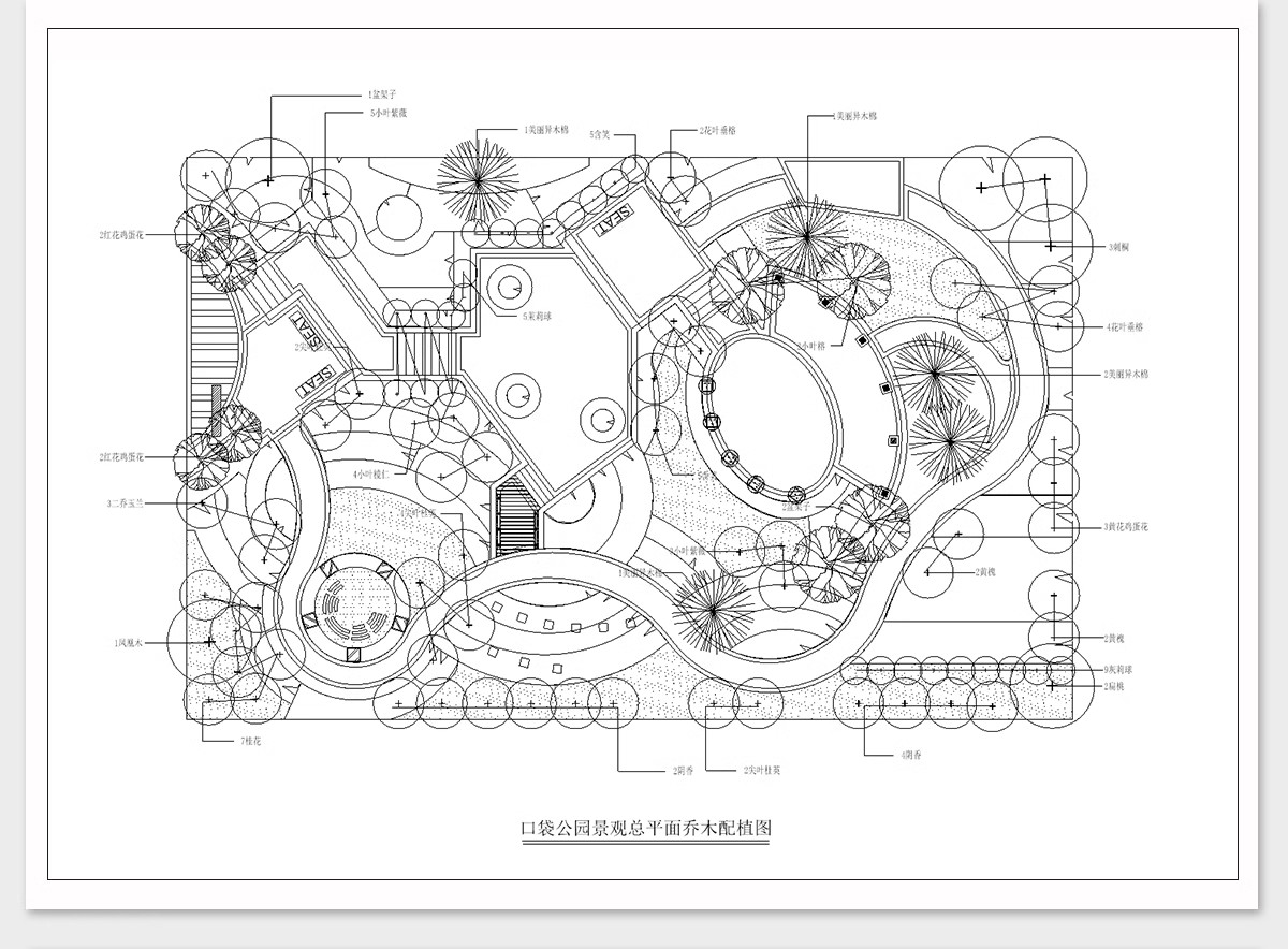 图片[11]-700套，园林景观公园小游园滨水湿地广场全套cad施工图规划平面设计方案-大怪兽分享