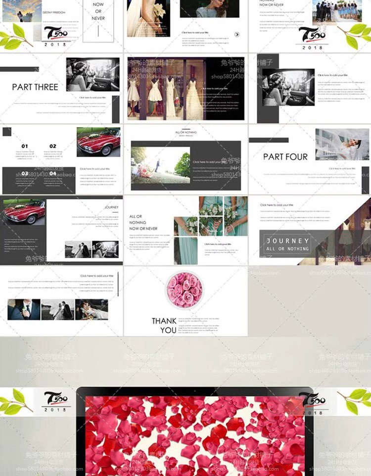 图片[9]-婚礼婚庆结婚婚纱照PPT模板开场制作片头视频MV电子相册设计素材-大怪兽分享