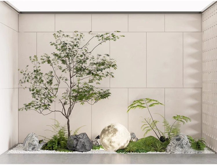 图片[31]-室内造景SU模型现代禅意新中式日式庭院小品别墅天井植物草图大师-大怪兽分享