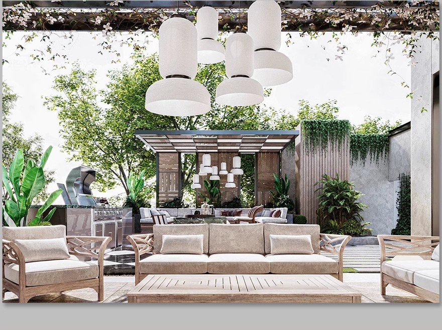 图片[33]-别墅庭院景观装修设计效果图片花园露台乡村户外院子CAD施工图纸-大怪兽分享