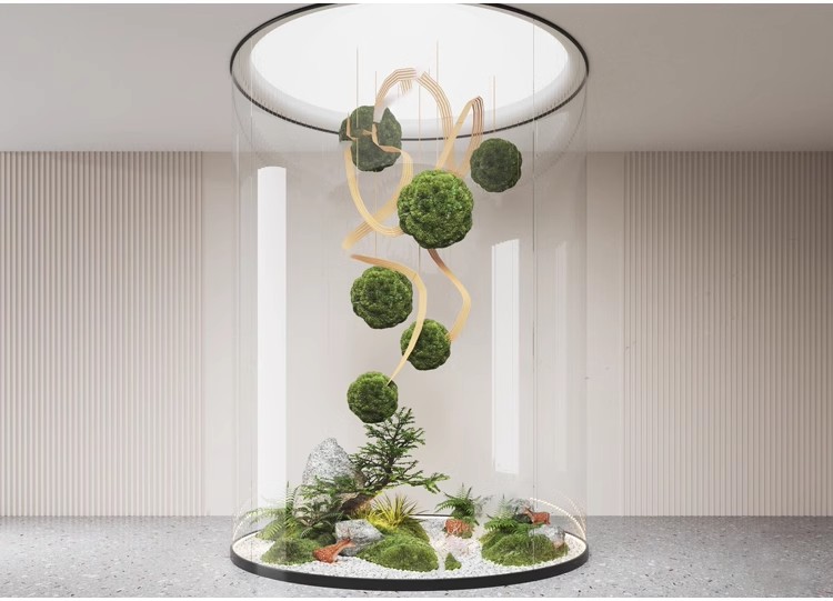 图片[32]-室内造景SU模型现代禅意新中式日式庭院小品别墅天井植物草图大师-大怪兽分享