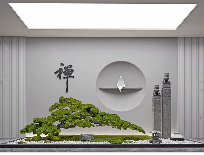 图片[33]-室内造景SU模型现代禅意新中式日式庭院小品别墅天井植物草图大师-大怪兽分享