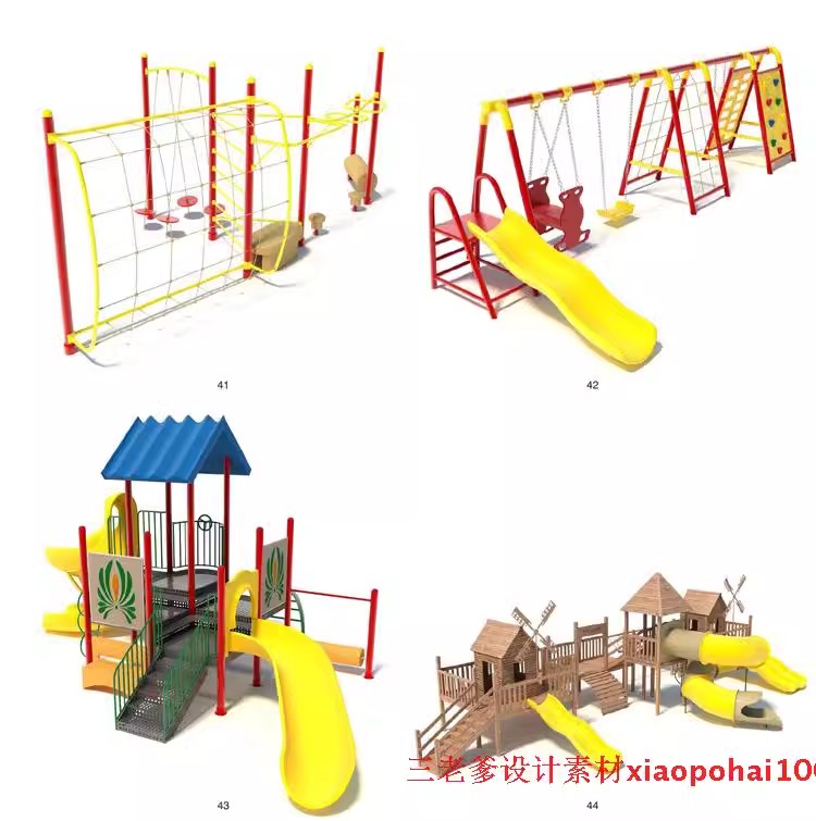 图片[27]-儿童乐园早教中心教室幼儿园3d模型室内CAD施工图3dmax效果平面SU-大怪兽分享