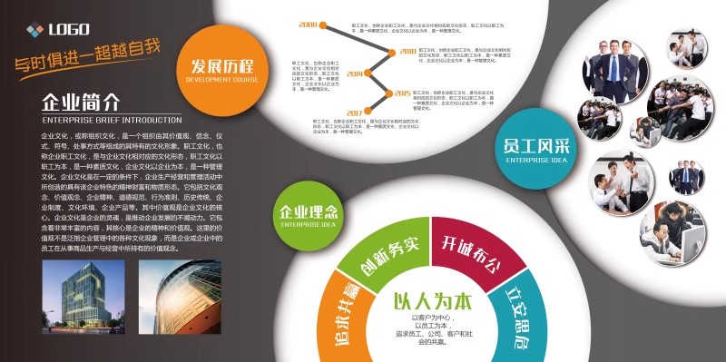 图片[11]-企业文化形象墙模板公司发展历程创意宣传栏喷绘PSD模板展板素材-大怪兽分享