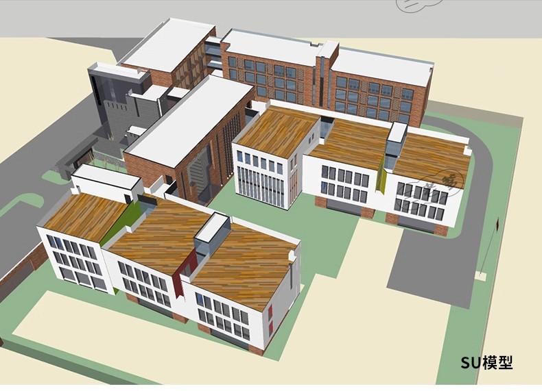 图片[11]-学校幼儿园建筑外观CAD施工图纸平面效果图 小学教学楼设计SU模型-大怪兽分享