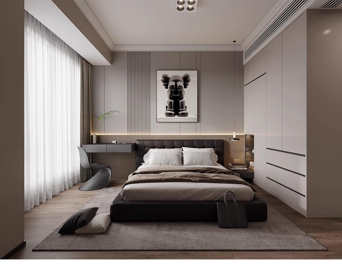 图片[11]-1300张，意式装修设计效果图 极简轻奢风格家装房屋房子客厅卧室室内图库-大怪兽分享