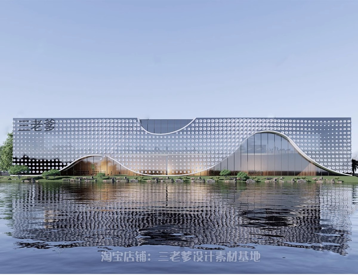 图片[12]-500套，文化展览博物馆建筑设计文体中心图书纪念馆方案文本SU模型PPT-大怪兽分享