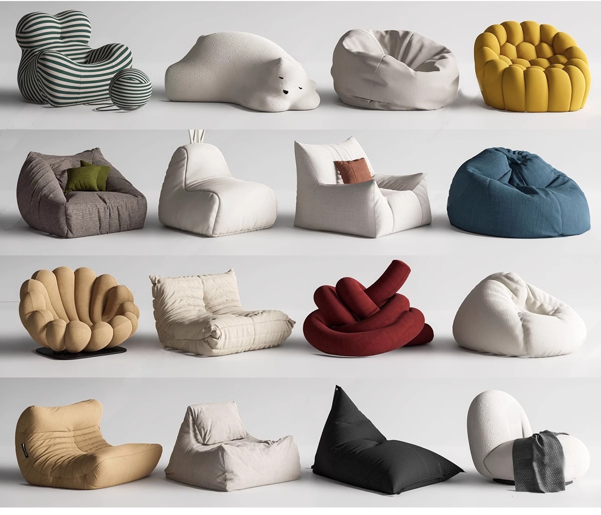 图片[12]-现代北欧沙发SU模型 客厅多人转角双人异形单人布艺沙发草图大师-大怪兽分享