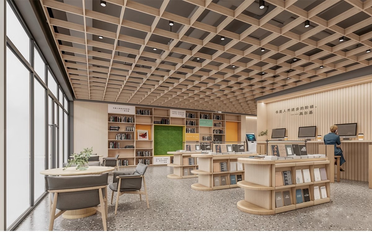 图片[12]-书吧SU模型 工业风书咖图书馆室内设计sketchup书店CAD施工图素材-大怪兽分享