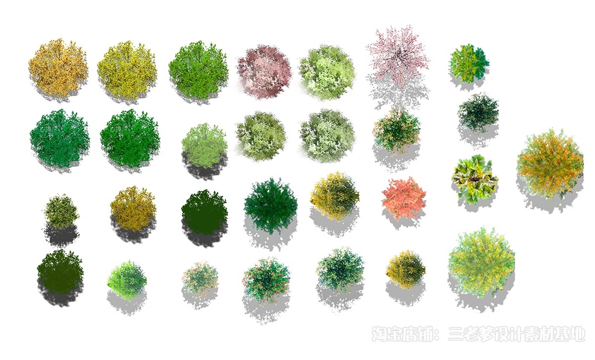 图片[12]-园林景观PS彩色总平面图案笔刷立面填充植物铺装psd分层设计素材-大怪兽分享