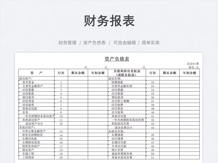 图片[12]-财务报表表格模板企业月季年度明细收支公司会计利润表记账模版-大怪兽分享