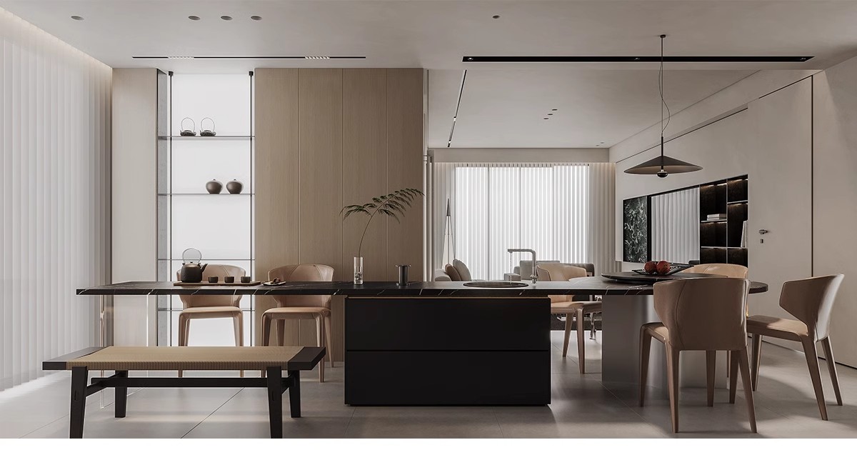 图片[29]-1300张，意式装修设计效果图 极简轻奢风格家装房屋房子客厅卧室室内图库-大怪兽分享