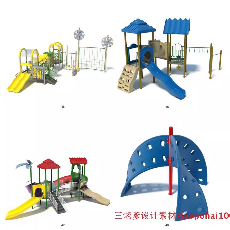 图片[28]-儿童乐园早教中心教室幼儿园3d模型室内CAD施工图3dmax效果平面SU-大怪兽分享