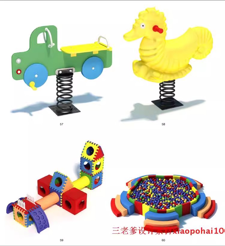 图片[31]-儿童乐园早教中心教室幼儿园3d模型室内CAD施工图3dmax效果平面SU-大怪兽分享