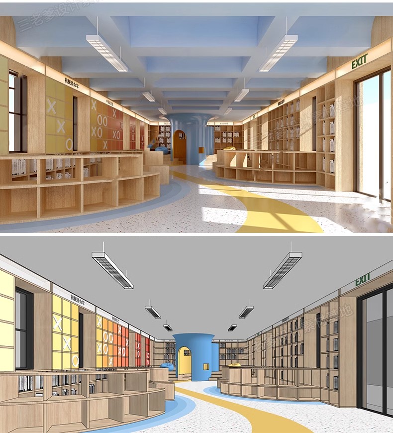 图片[33]-书吧SU模型 工业风书咖图书馆室内设计sketchup书店CAD施工图素材-大怪兽分享