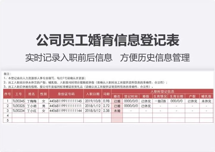 图片[10]-档案管理系统客户人事信息库员工花名册婚育状况登记表公司员汇总-大怪兽分享